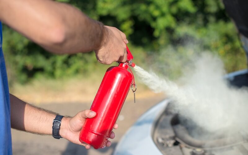 Liten brandsläckare